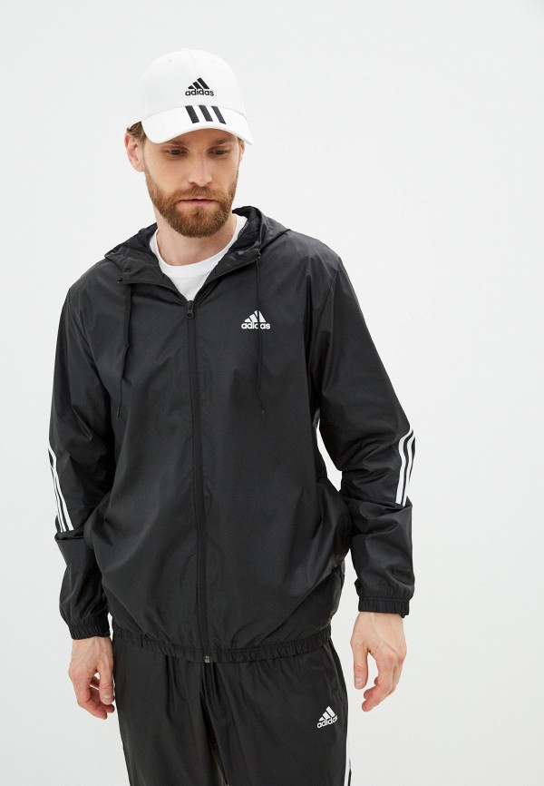 Костюм спортивный adidas MTS WVN HOODED, цвет: черный, RTLAAK937401 —  купить в интернет-магазине Lamoda