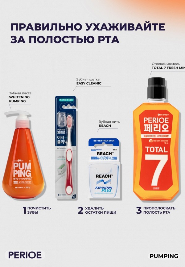 Perioe Зубная паста - отбеливающая, с дозатором - фото 3