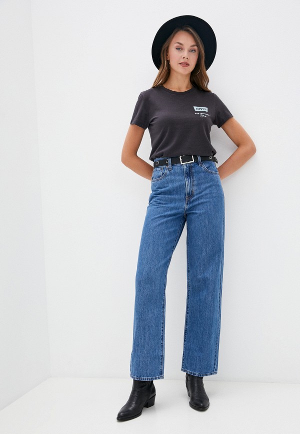 Джинсы Levi's® HIGH WAISTED STRAIGHT, цвет: синий, RTLAAM596701 — купить в  интернет-магазине Lamoda