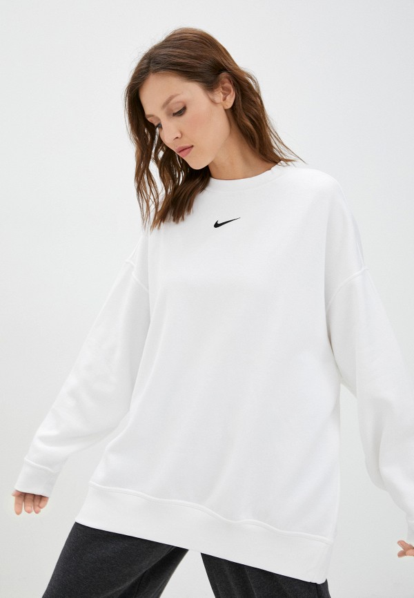 Свитшот Nike W NSW ESSNTL FLC CREW CLCTN OS, цвет: белый, RTLAAN852001 —  купить в интернет-магазине Lamoda