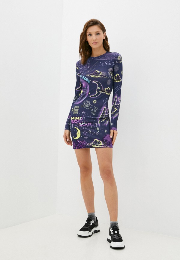 Платье Desigual, цвет: фиолетовый, RTLAAR141001 — купить в интернет ...