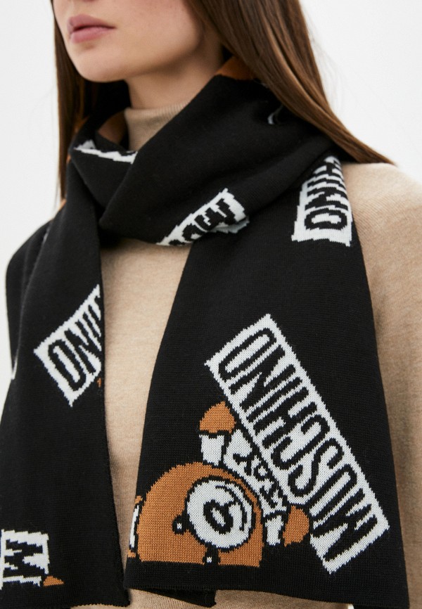 Шарф Moschino, цвет: черный, RTLAAR956101 — купить в интернет-магазине ...