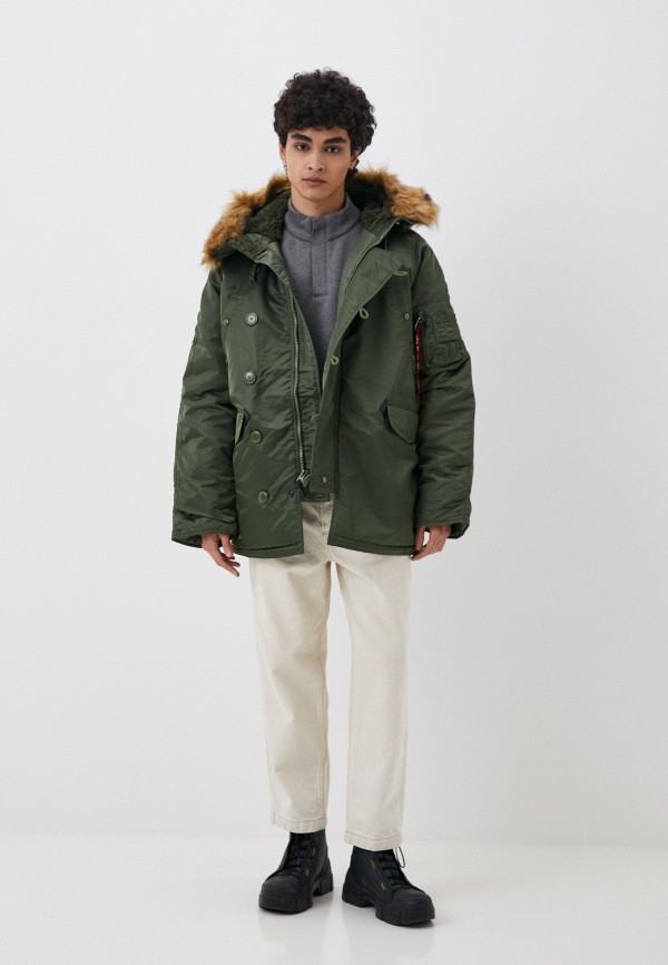 Парка Alpha Industries N-3B PARKA HERITAGE, цвет: хаки