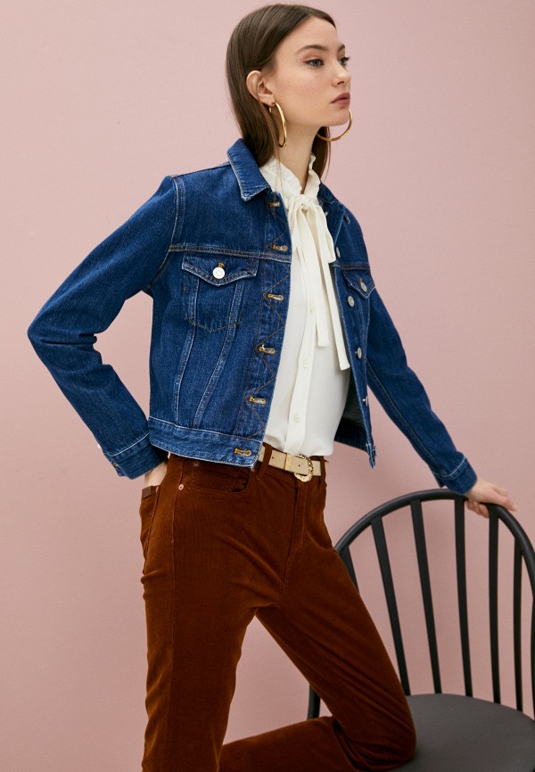 Куртка джинсовая French Connection, цвет: синий, RTLAAT671301 — купить в интернет-магазине Lamoda
