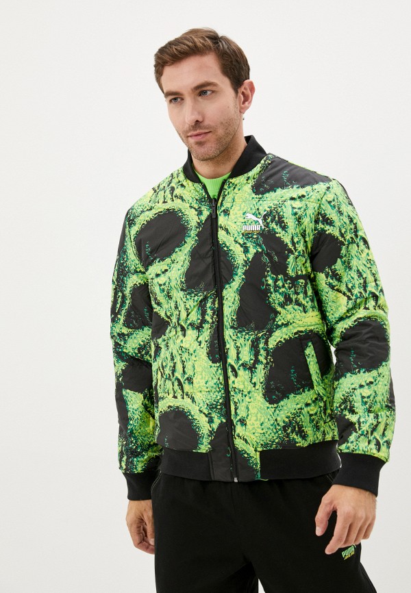 Куртка утепленная PUMA x SANTA CRUZ Varsity Jkt, цвет: зеленый