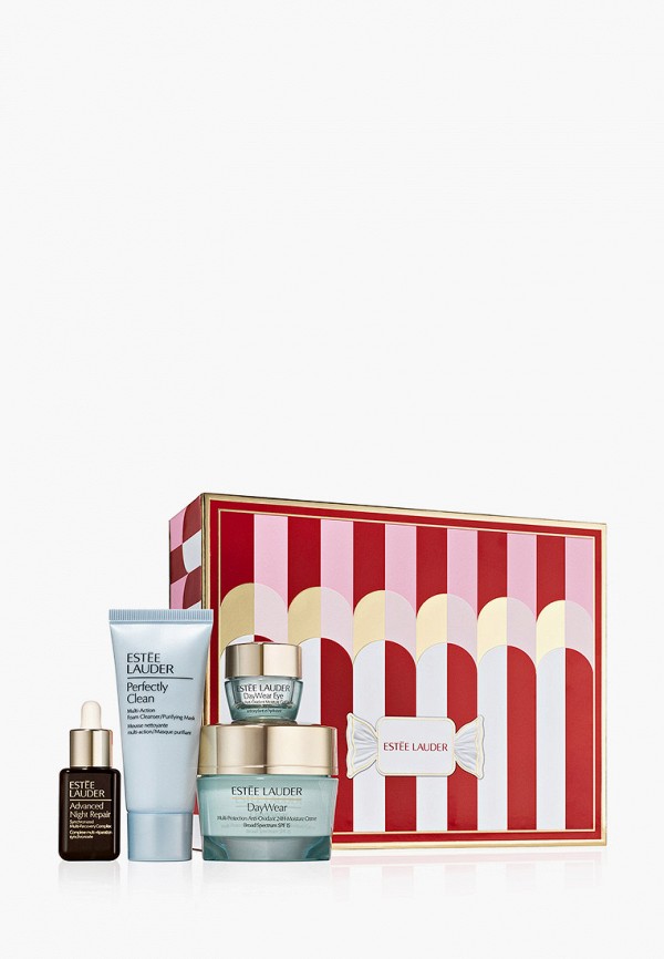 Estee Lauder Набор для ухода за лицом - Day Wear Set (Крем для Лица Дневной 50 мл + Средство для Умывания 30 мл + Мультифункциональная Восстанавливающая Сыворотка 15 мл + Крем-Гель для Глаз 5 мл) - фото 1