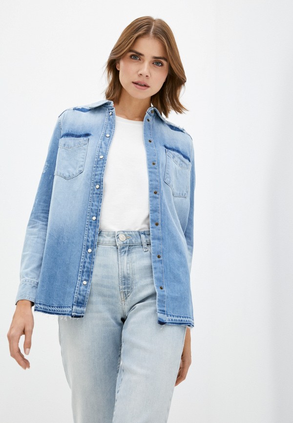 Рубашка джинсовая Guess, цвет: голубой, RTLAAV669701 — купить в ...