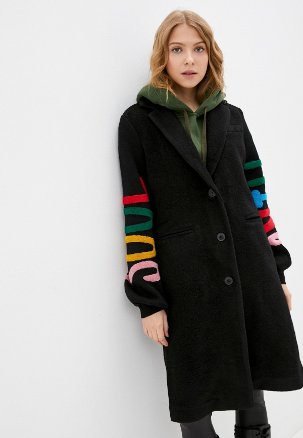 Пальто Desigual, цвет: черный, RTLAAV801401 — купить в интернет-магазине  Lamoda