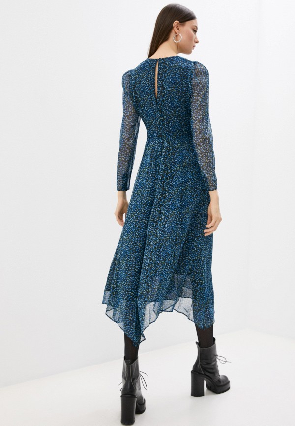 Платье Whistles SCATTERED BLOOM DOBBY MIDI DRESS, цвет синий
