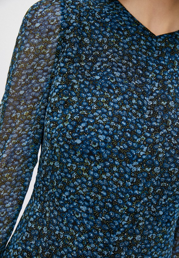 Платье Whistles SCATTERED BLOOM DOBBY MIDI DRESS, цвет синий