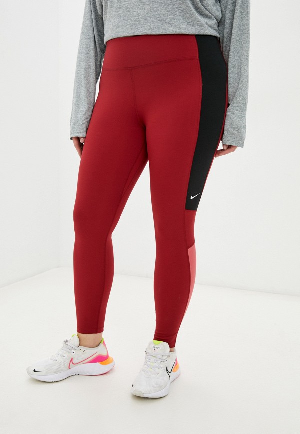 Тайтсы Nike W NK ONE DF CLRBLCK MR 7/8 TGT, цвет: красный, RTLAAX099801 ...