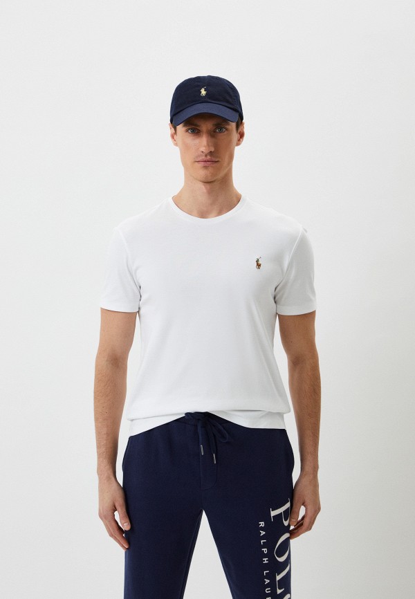 Футболка Polo Ralph Lauren, цвет: белый, RTLAAY069901 — купить в  интернет-магазине Lamoda