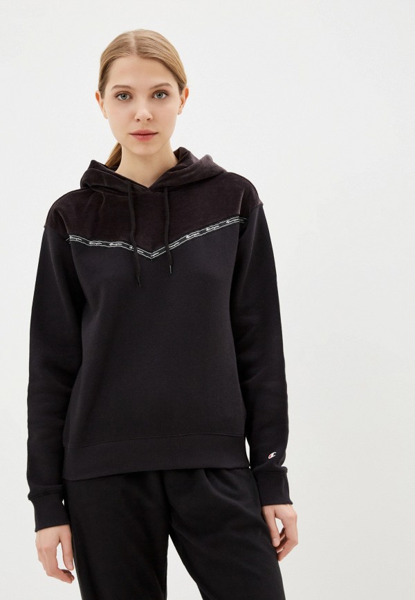 Champion LEGACY VELVET BLOCK Hooded Sweatshirt RTLAAY559601 Lamoda