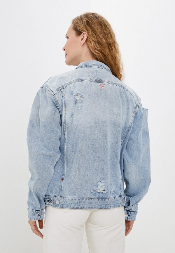 Куртка джинсовая Guess, цвет: голубой, RTLAAZ081601 — купить в интернет ...