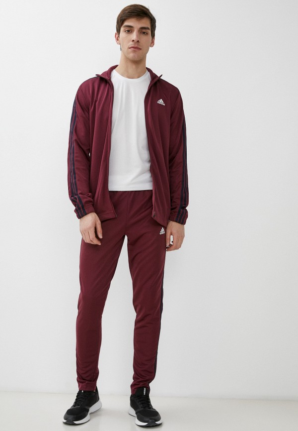 Костюм спортивный adidas MTS TAPERED, цвет: бордовый, RTLAAZ406501 — купить в интернет-магазине Lamoda