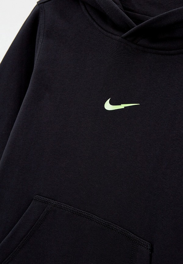 Худи Nike B NSW ZIGZAG FLC PO HOODIE BB, цвет: черный, RTLAAZ751001 —  купить в интернет-магазине Lamoda