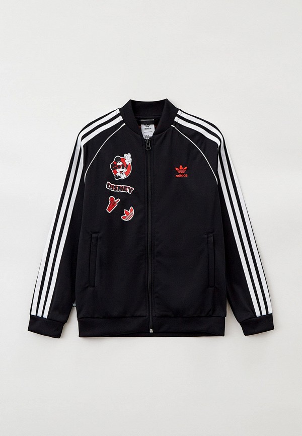 Олимпийка adidas Originals SST TOP, цвет: черный, RTLABA058601 — купить в интернет-магазине Lamoda