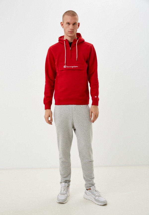 Champion LEGACY AMERICAN CLASSICS Hooded Half Zip Sweatshirt RTLABA290001 Lamoda