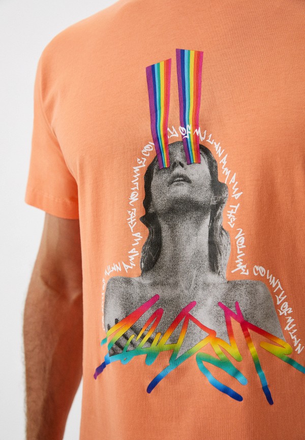 Футболка Marcelo Burlon County of Milan, цвет: оранжевый, RTLABC602101 ...