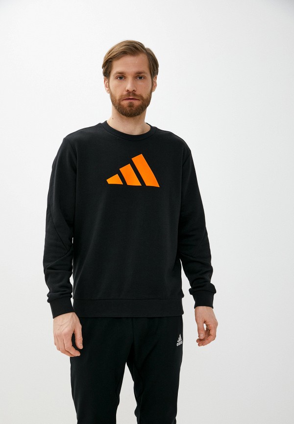 Свитшот adidas M FI 3BAR CREW, цвет: черный, RTLABC680401 — купить в  интернет-магазине Lamoda
