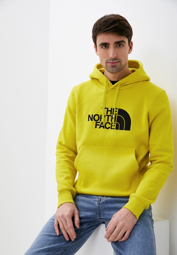 Yellow north face hoodie sale