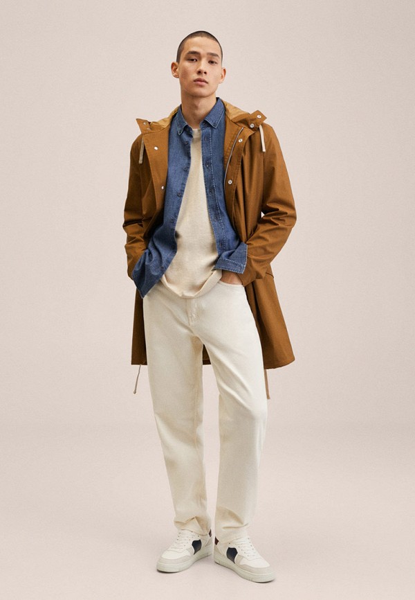 Mango top green parka