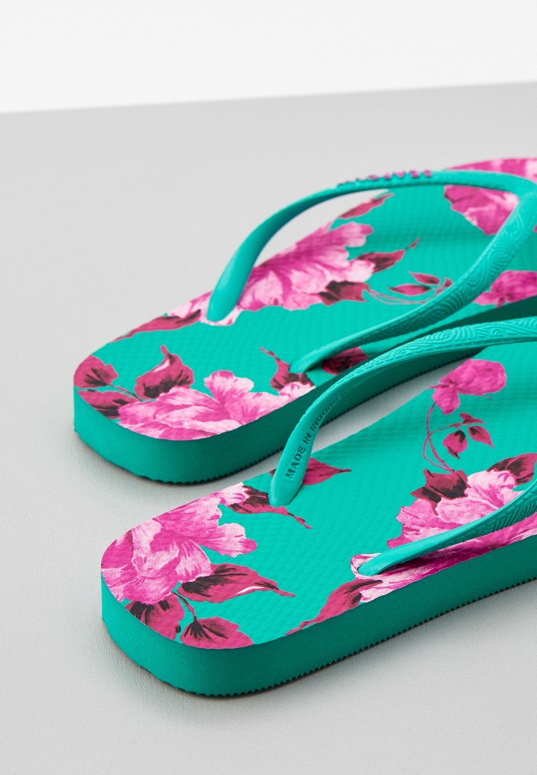 Сланцы Seafolly Australia, цвет бирюзовый, RTLABE173101 — купить в