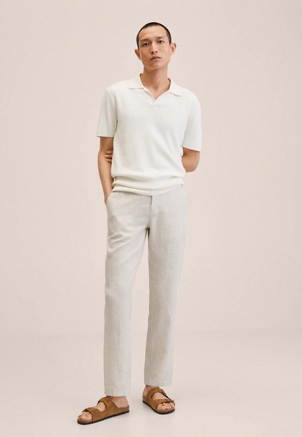 Mango Man Брюки - OYSTER - фото 2