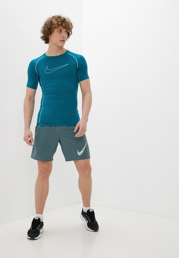 Футболка компрессионная Nike M NP DF TIGHT TOP SS, цвет: бирюзовый ...