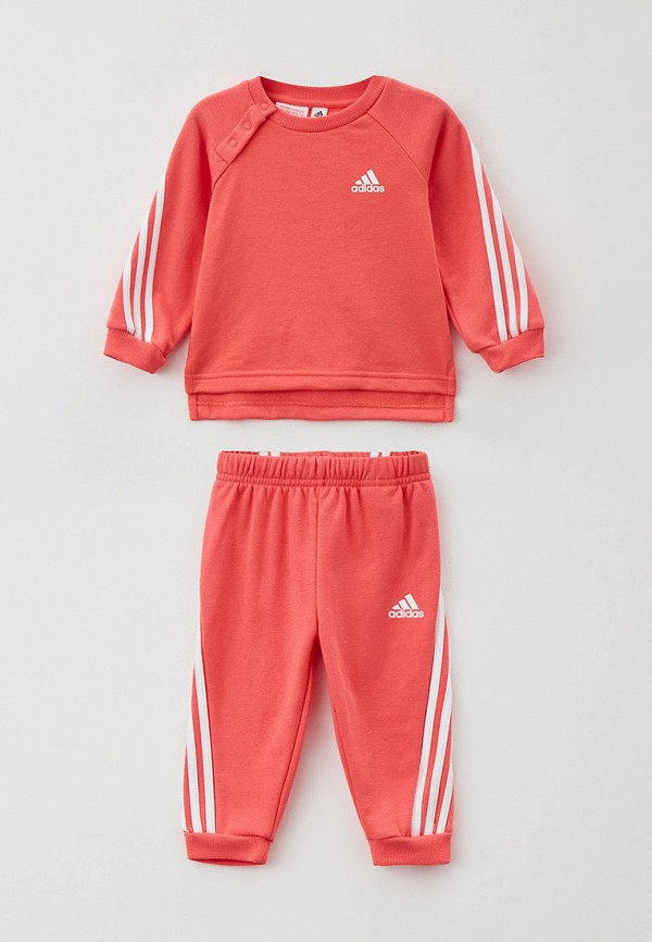 Костюм спортивный adidas I FI 3S JOG FT, цвет: коралловый, RTLABF416701 —  купить в интернет-магазине Lamoda