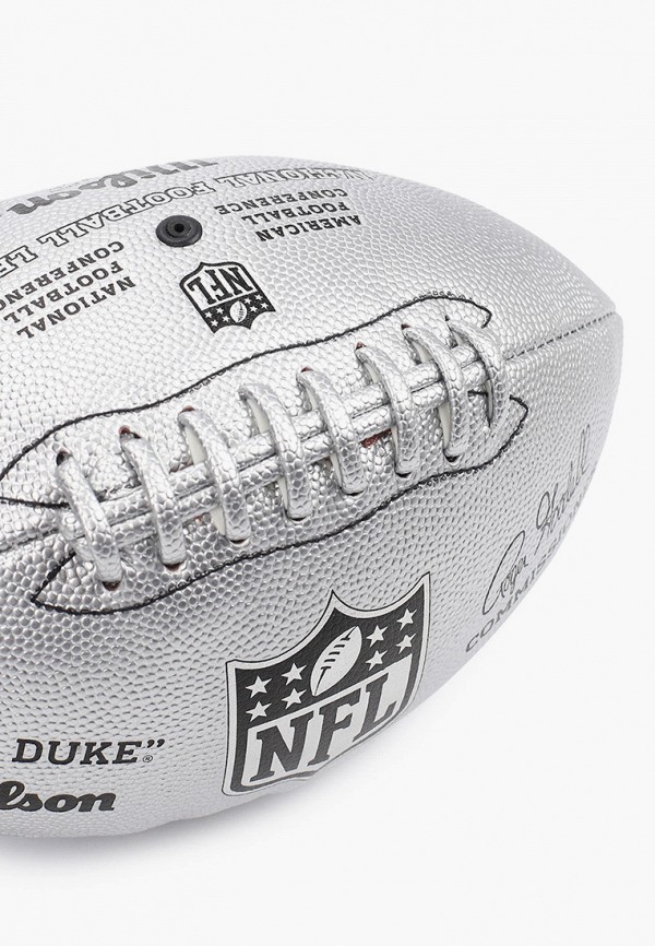 Мяч футбольный Wilson AF NFL DUKE METALLIC EDITION - SILVER, цвет ...
