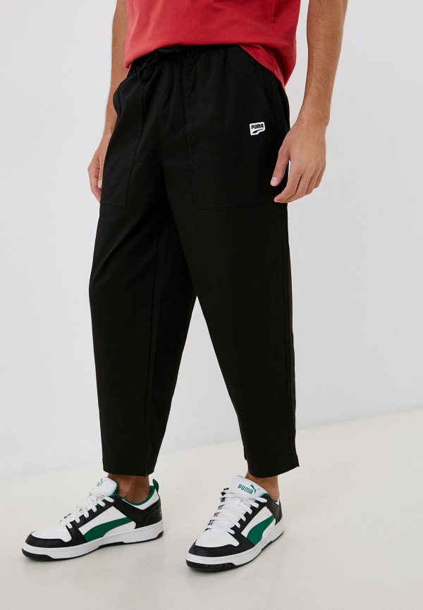 Брюки PUMA Downtown Twill Tapered Pants, цвет: черный, RTLABG254503 —  купить в интернет-магазине Lamoda