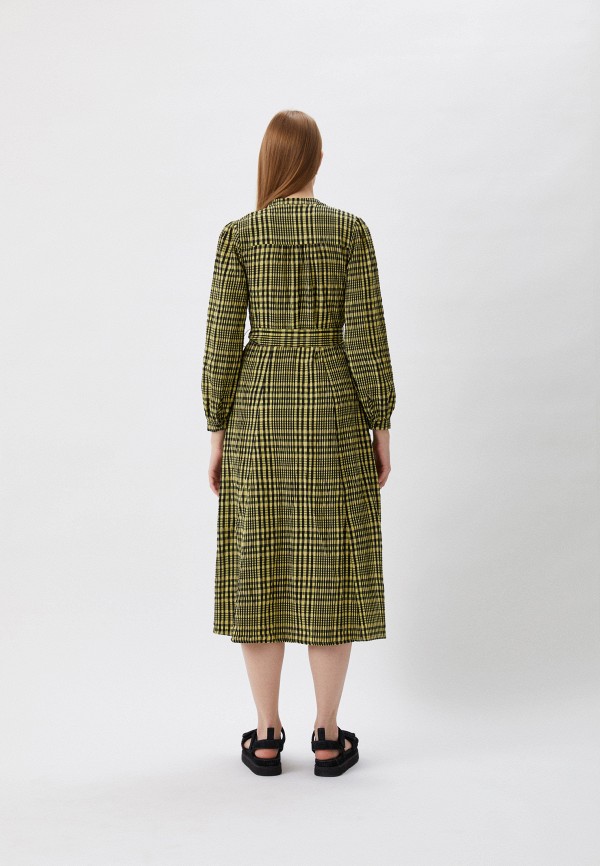 Платье Whistles NORA GINGHAM CHECKED MIDI DRESS, цвет зеленый