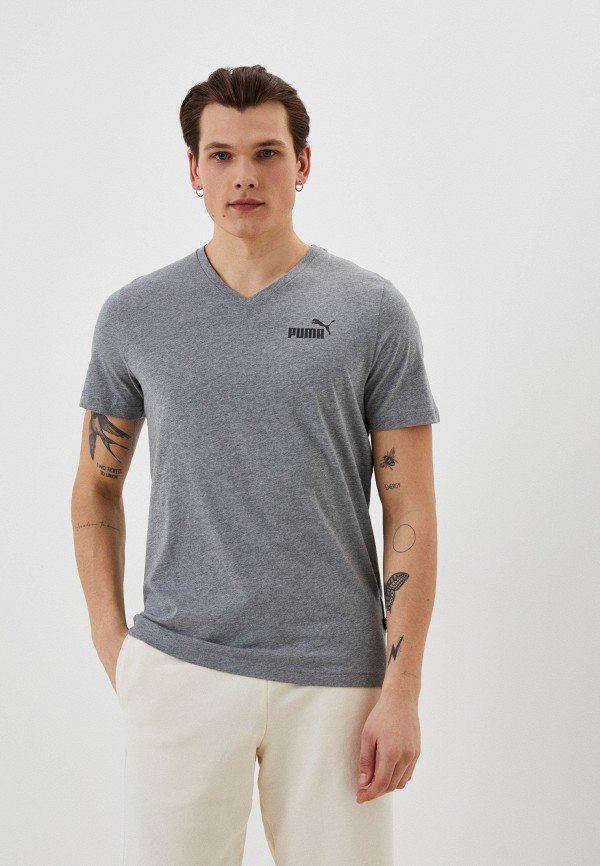 PUMA Футболка - ESS V Neck Tee - фото 1