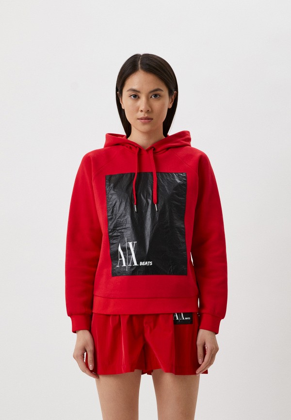 Armani exchange red hoodie hotsell