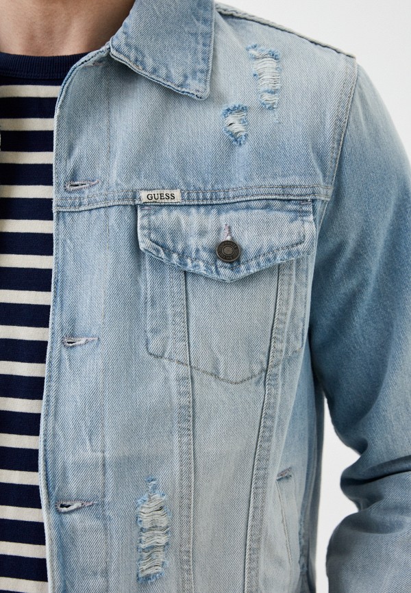 Куртка джинсовая Guess, цвет: голубой, RTLABH822703 — купить в интернет ...
