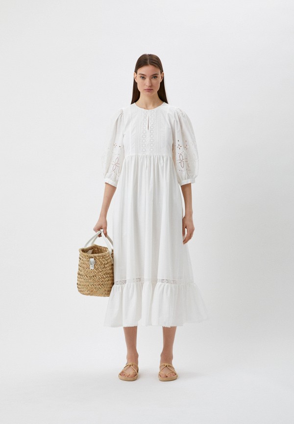 Платье Weekend Max Mara CERBERO, цвет: белый, RTLABI315001 — купить в  интернет-магазине Lamoda