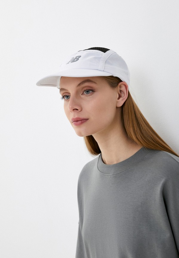 Бейсболка New Balance Running Stash Hat, цвет: белый, RTLABI366601 ...