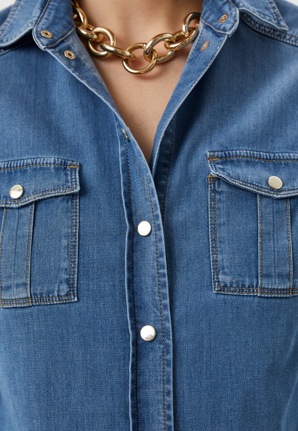 Elisabetta Franchi Рубашка джинсовая - CJ15S21E2 - фото 4