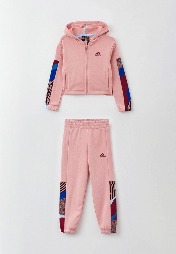 Костюм спортивный adidas, цвет: розовый, RTLABJ332901 — купить в интернет-магазине Lamoda
