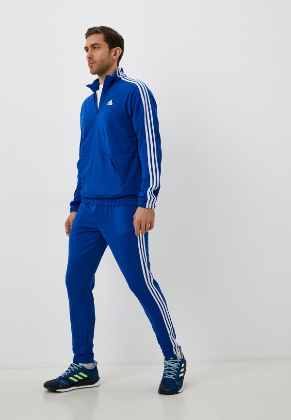 Костюм спортивный adidas MTS TRICOT 1/4Z, цвет: синий, RTLABJ335201 — купить  в интернет-магазине Lamoda