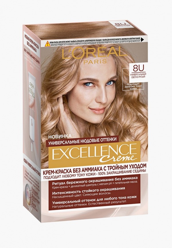 Краска для волос L'Oreal Paris с тройным уходом, цвет: бежевый ...