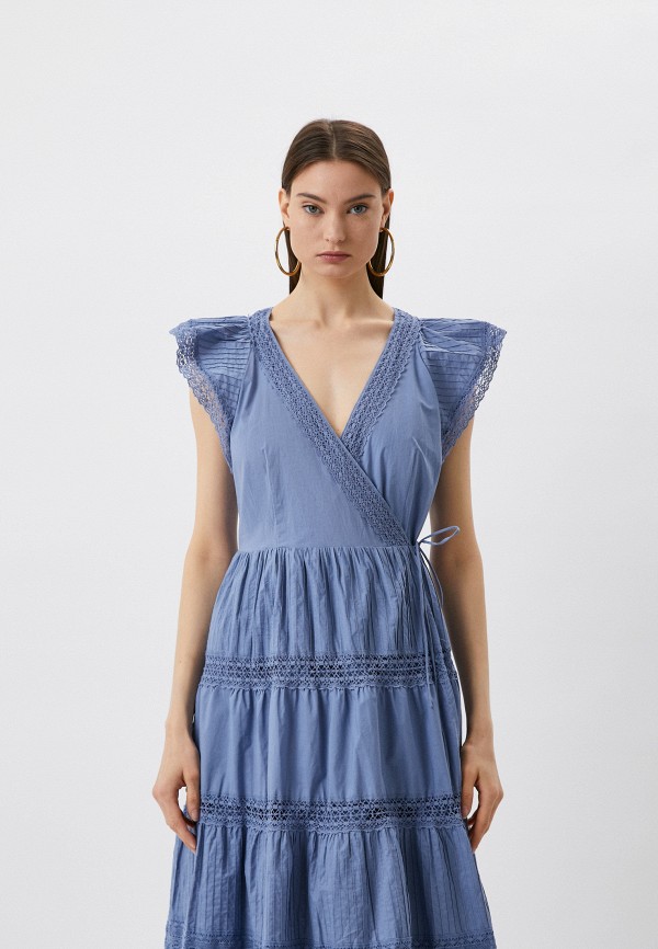 Платье Twinset Milano, цвет: голубой, RTLABK790101 — купить в  интернет-магазине Lamoda