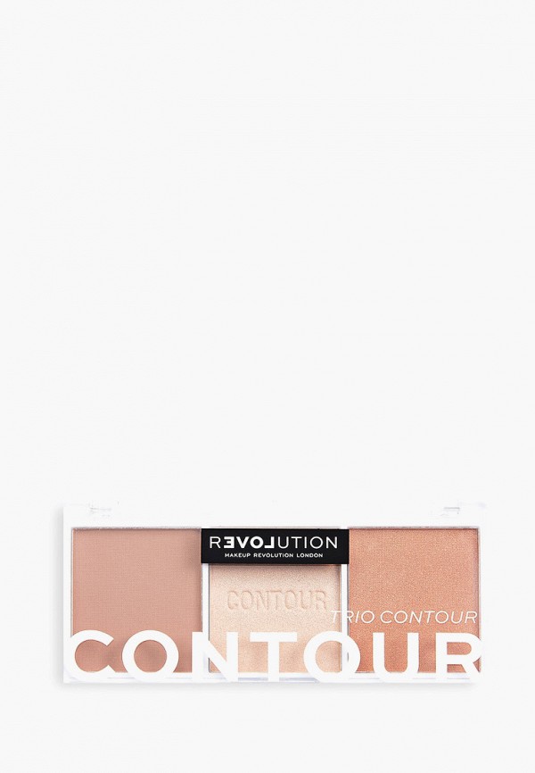 Relove by Revolution Палетка для лица - БРОНЗЕР, ХАЙЛАЙТЕР И РУМЯНА, CONTOUR TRIO CONTOUR Baked Sugar, 6 г - фото 1