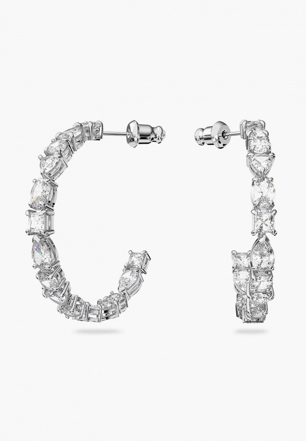 Swarovski® Серьги - Tennis Dlx, с родиевым покрытием - фото 1