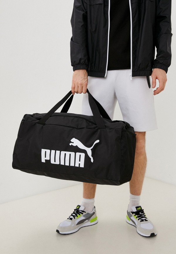 Сумка спортивная PUMA Elemental Sports Bag M, цвет черный