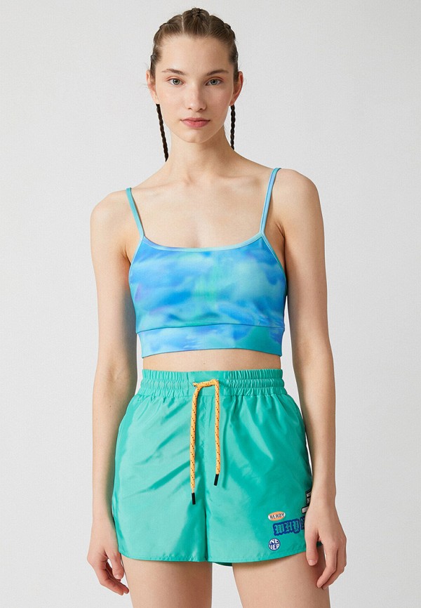 Топ спортивный Koton, цвет: голубой, RTLABN061701 — купить в интернет ...