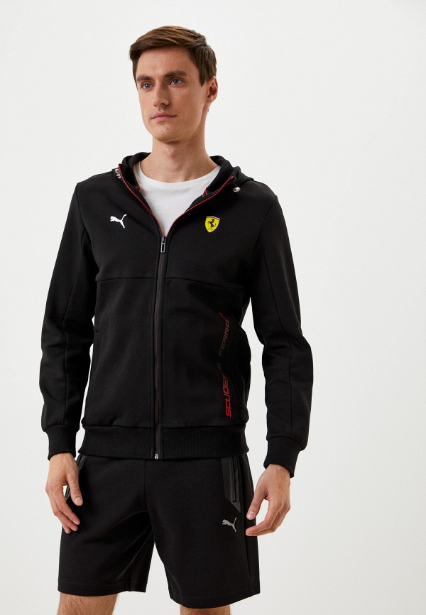 Толстовка PUMA Ferrari Race Hooded Sweat Jacket, цвет: черный, RTLABN336601  — купить в интернет-магазине Lamoda