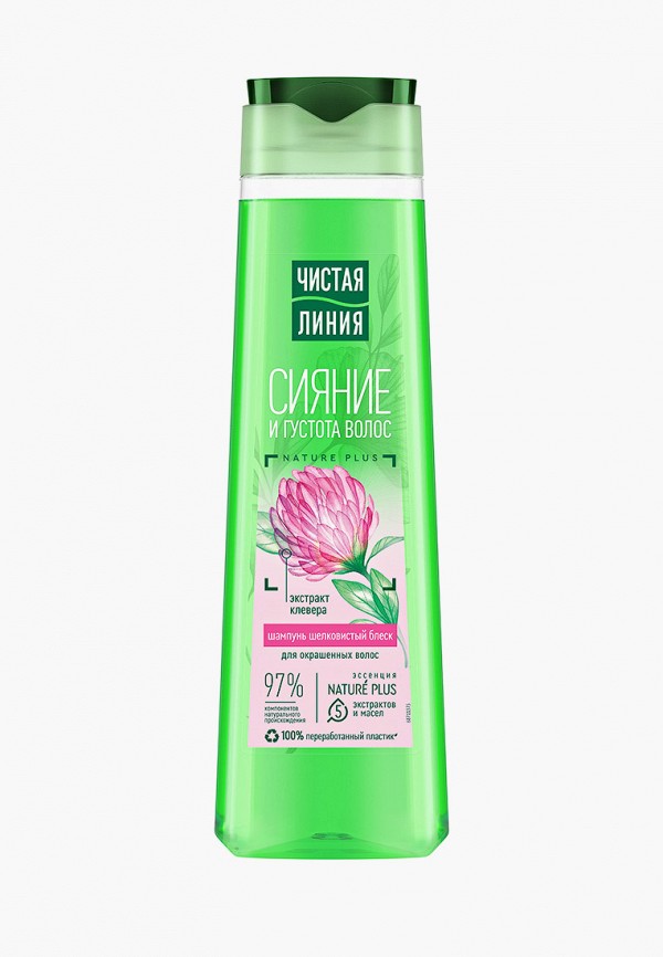 Чистая Линия Шампунь - Шелковистый блеск для окрашенных волос Клевер, 400 мл - фото 1