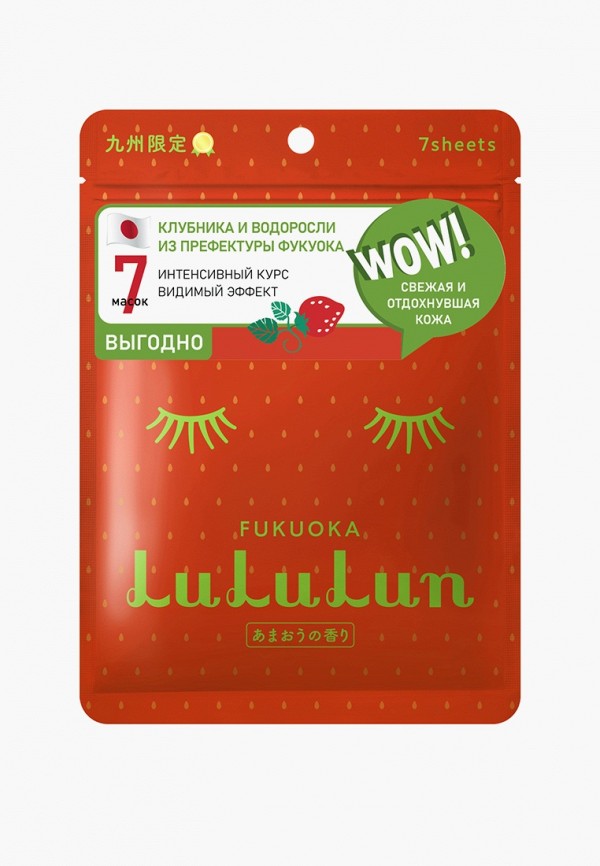 LuLuLun Маска для лица - увлажняющая и восстанавливающая «Клубника из Фукуока» Premium Face Mask Strawberry 7, 130 г - фото 1